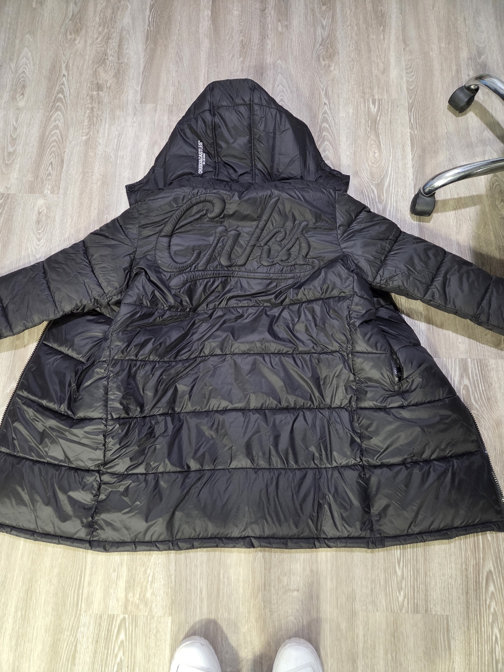 Crooks & Castles Black Quilted Hooded Puffer Jacket
